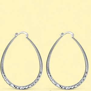 Teardrop Sterling Silver Earrings
